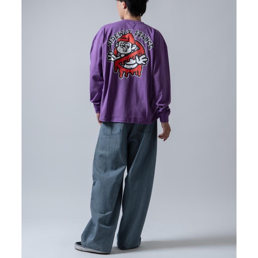 長袖Tシャツ メンズ SIDEWAY STANCE サイドウェイスタンス オリジナルプリント グラフィック バックプリント ロンT 通行止め オーバーサイズ 大きめ | improves | 22