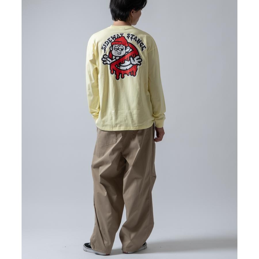 長袖Tシャツ メンズ SIDEWAY STANCE サイドウェイスタンス オリジナルプリント グラフィック バックプリント ロンT 通行止め オーバーサイズ 大きめ | improves | 25