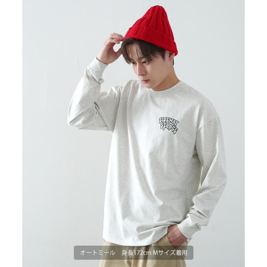 長袖Tシャツ メンズ SIDEWAY STANCE サイドウェイスタンス オリジナルプリント グラフィック バックプリント ロンT 通行止め オーバーサイズ 大きめ | improves | 07