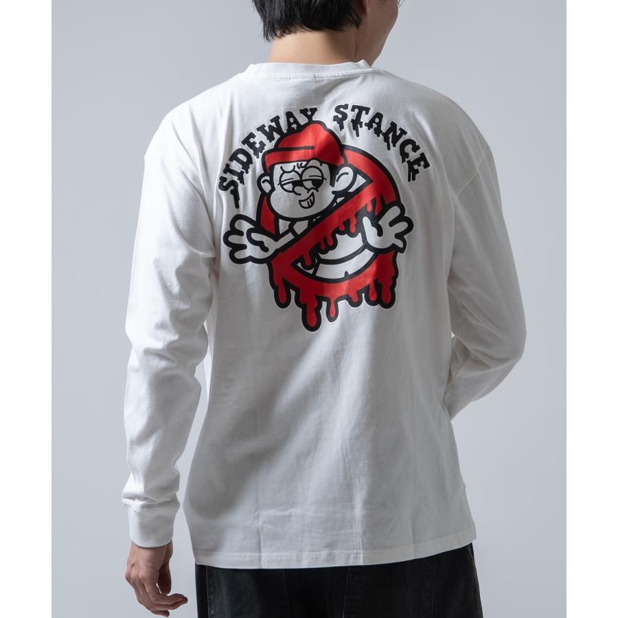 長袖Tシャツ メンズ SIDEWAY STANCE サイドウェイスタンス オリジナルプリント グラフィック バックプリント ロンT 通行止め オーバーサイズ 大きめ | improves | 07