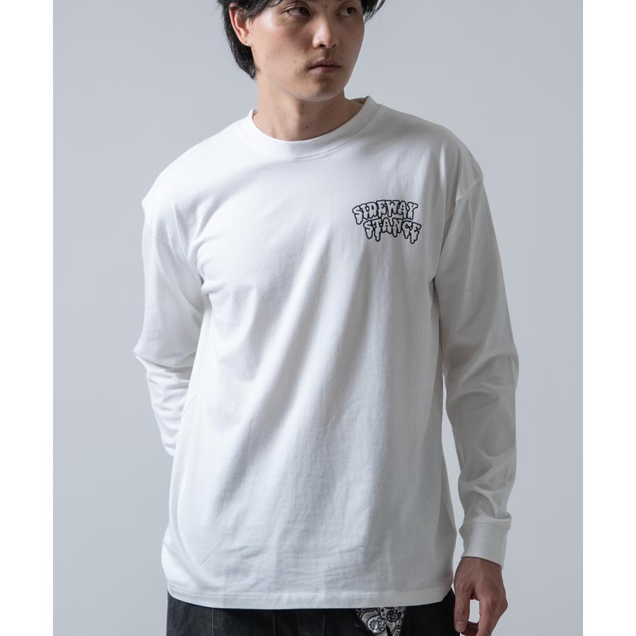 長袖Tシャツ メンズ SIDEWAY STANCE サイドウェイスタンス オリジナルプリント グラフィック バックプリント ロンT 通行止め オーバーサイズ 大きめ | improves | 08