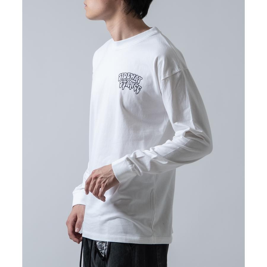 長袖Tシャツ メンズ SIDEWAY STANCE サイドウェイスタンス オリジナルプリント グラフィック バックプリント ロンT 通行止め オーバーサイズ 大きめ | improves | 09