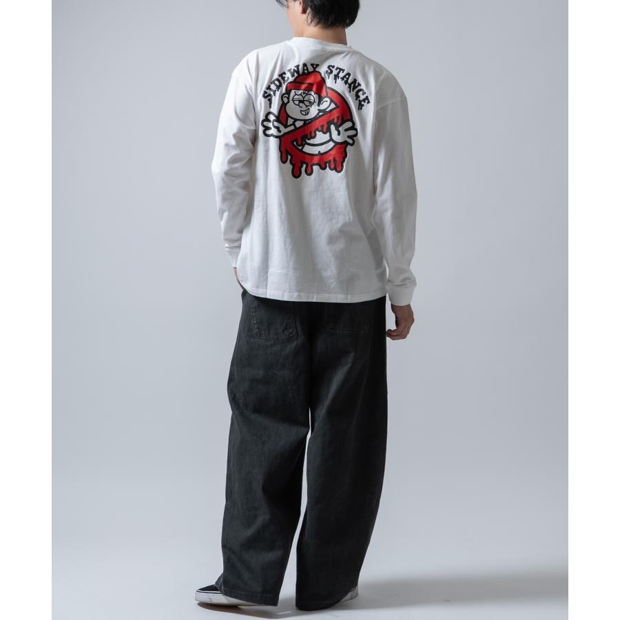 長袖Tシャツ メンズ SIDEWAY STANCE サイドウェイスタンス オリジナルプリント グラフィック バックプリント ロンT 通行止め オーバーサイズ 大きめ | improves | 10