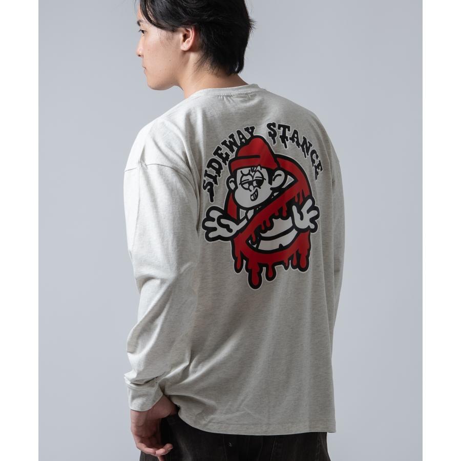 長袖Tシャツ メンズ SIDEWAY STANCE サイドウェイスタンス オリジナルプリント グラフィック バックプリント ロンT 通行止め オーバーサイズ 大きめ | improves | 11