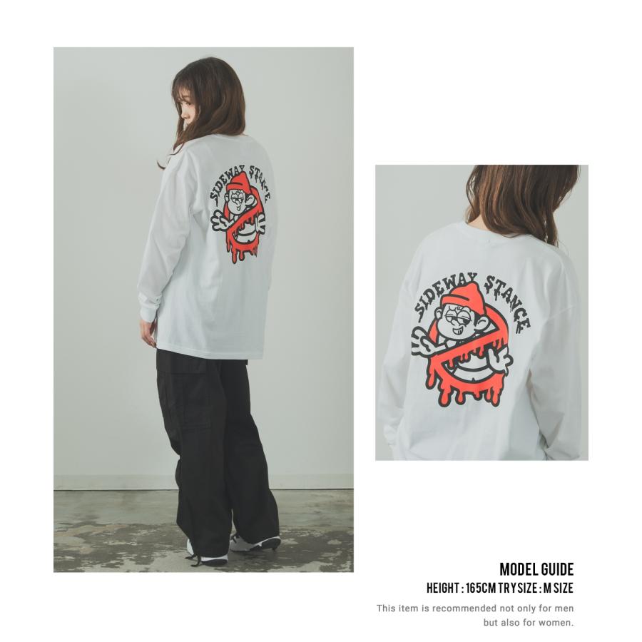 長袖Tシャツ メンズ SIDEWAY STANCE サイドウェイスタンス オリジナルプリント グラフィック バックプリント ロンT 通行止め オーバーサイズ 大きめ | improves | 12