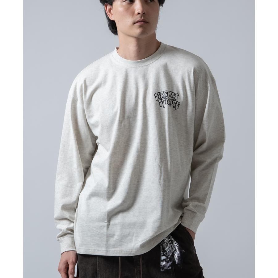 長袖Tシャツ メンズ SIDEWAY STANCE サイドウェイスタンス オリジナルプリント グラフィック バックプリント ロンT 通行止め オーバーサイズ 大きめ | improves | 12