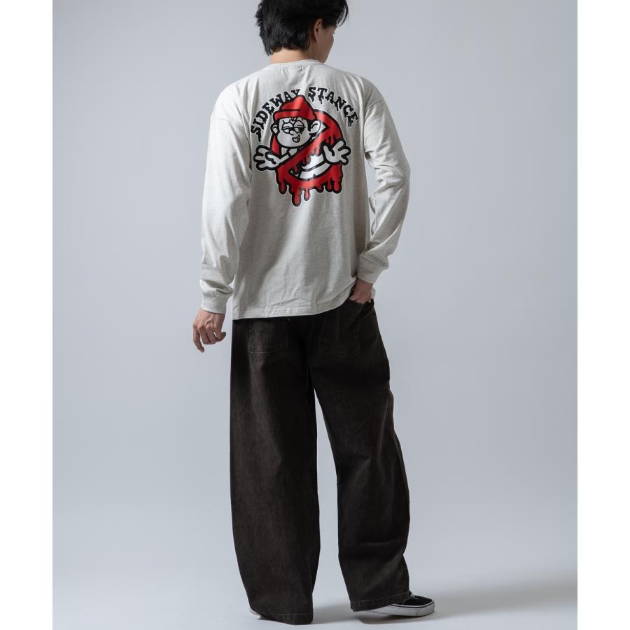 長袖Tシャツ メンズ SIDEWAY STANCE サイドウェイスタンス オリジナルプリント グラフィック バックプリント ロンT 通行止め オーバーサイズ 大きめ | improves | 13