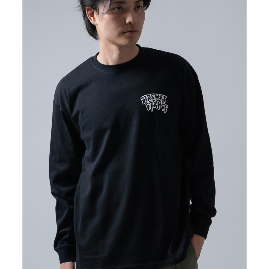 長袖Tシャツ メンズ SIDEWAY STANCE サイドウェイスタンス オリジナルプリント グラフィック バックプリント ロンT 通行止め オーバーサイズ 大きめ | improves | 15