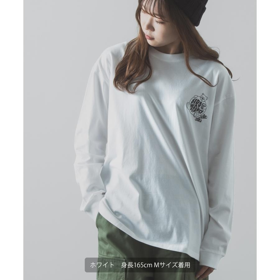 長袖Tシャツ メンズ SIDEWAY STANCE サイドウェイスタンス オリジナルプリント グラフィック バックプリント ロンT スケボー クマ オーバーサイズ 大きめ | improves | 09
