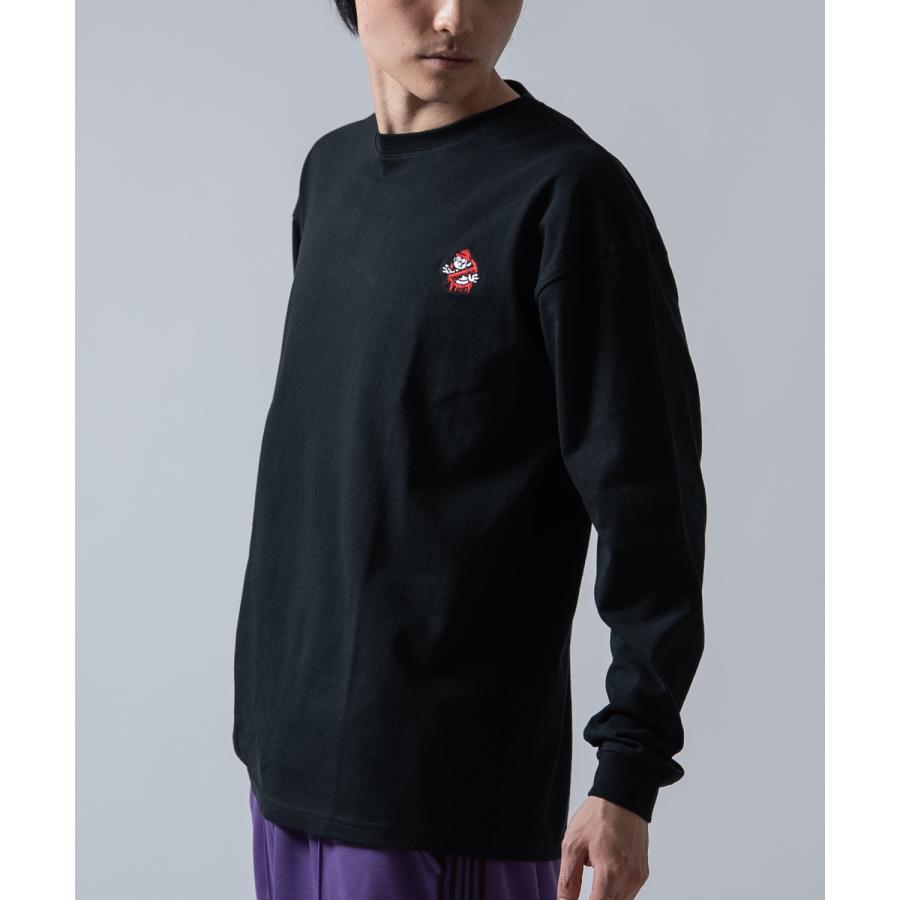 長袖Tシャツ メンズ SIDEWAY STANCE サイドウェイスタンス オリジナル ワンポイント 刺しゅう ロンT カットソー 通行止め バスターズ スケーター | improves | 14