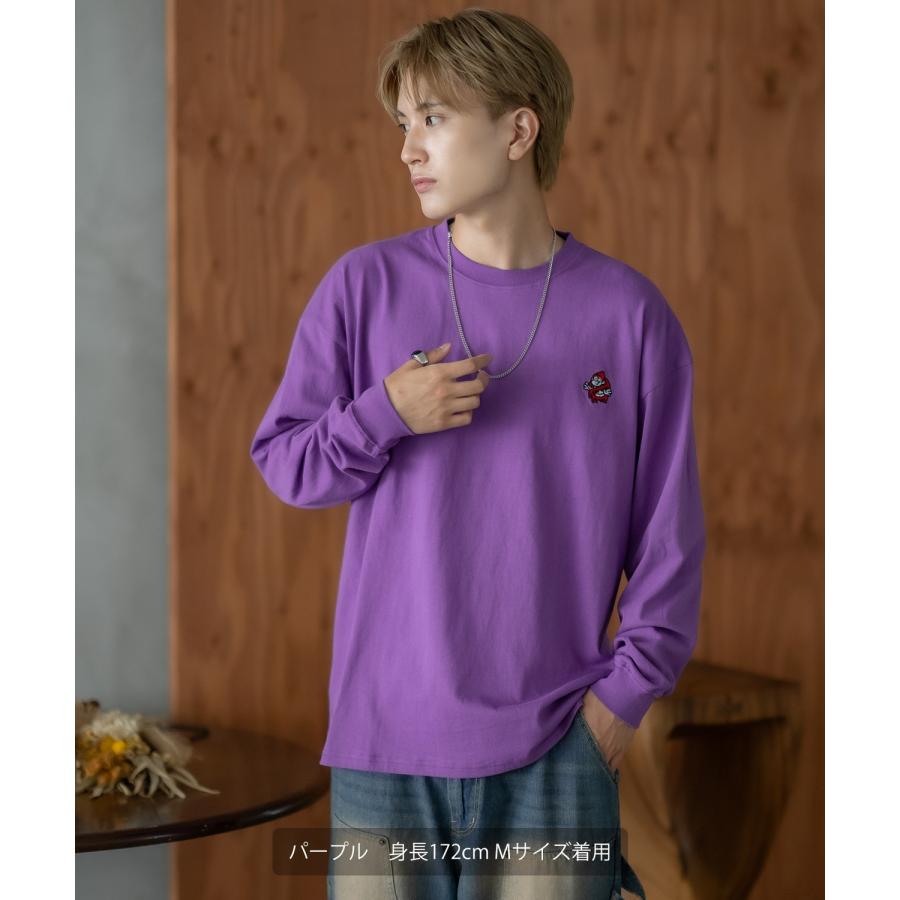 長袖Tシャツ メンズ SIDEWAY STANCE サイドウェイスタンス オリジナル ワンポイント 刺しゅう ロンT カットソー 通行止め バスターズ スケーター | improves | 10