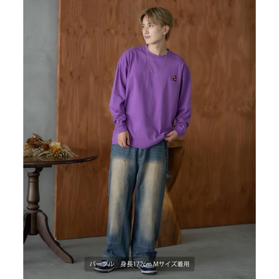 長袖Tシャツ メンズ SIDEWAY STANCE サイドウェイスタンス オリジナル ワンポイント 刺しゅう ロンT カットソー 通行止め バスターズ スケーター | improves | 13