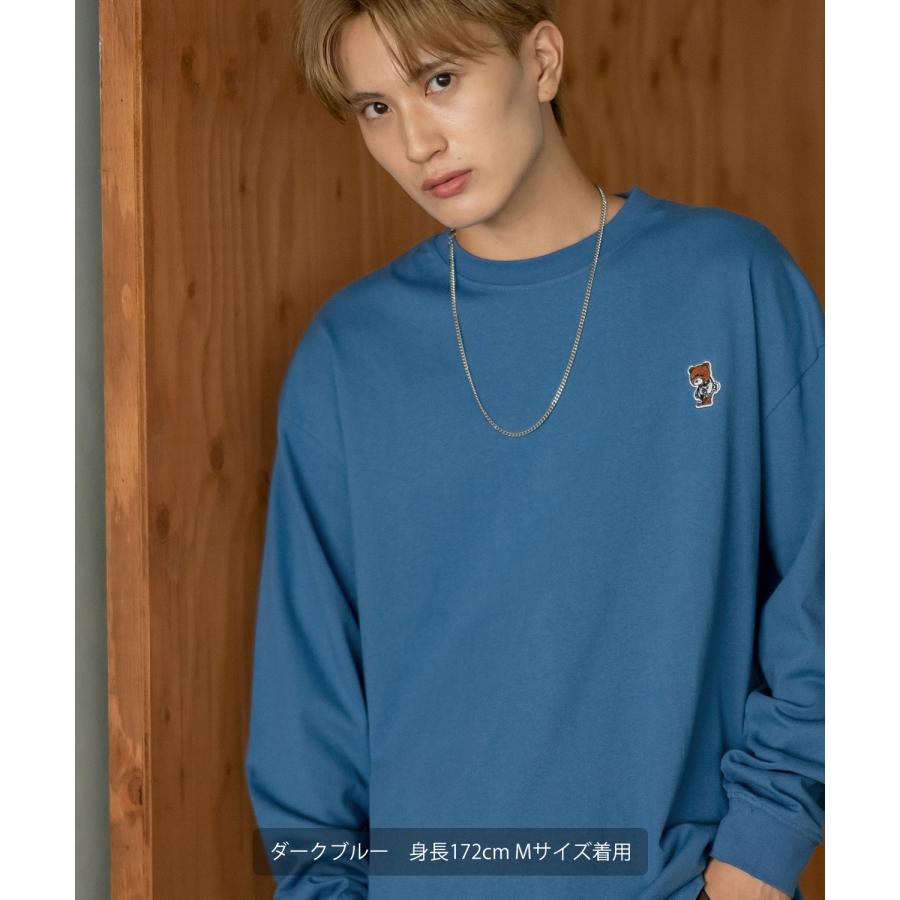 長袖Tシャツ メンズ SIDEWAY STANCE サイドウェイスタンス オリジナル ワンポイント 刺しゅう ロンT カットソー スケータークマ 大きめ アメカジ カジュアル | improves | 16