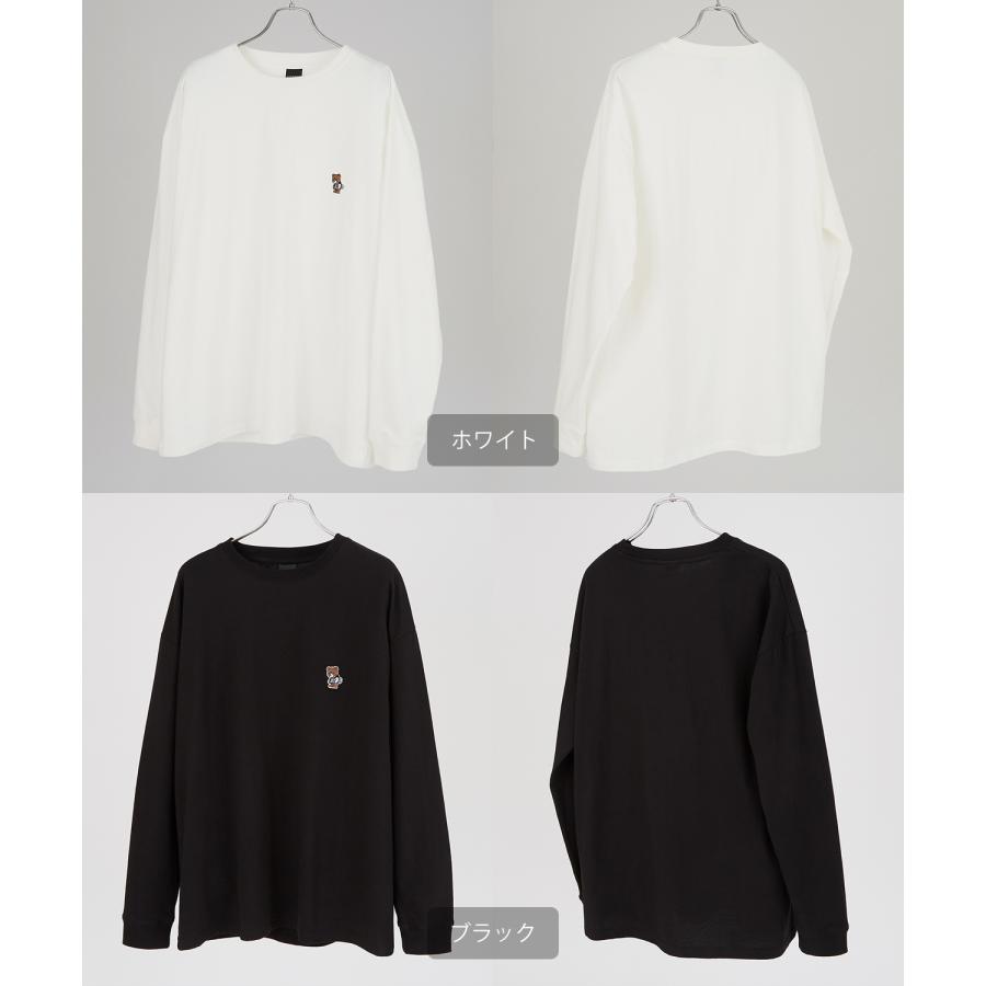 長袖Tシャツ メンズ SIDEWAY STANCE サイドウェイスタンス オリジナル ワンポイント 刺しゅう ロンT カットソー スケータークマ 大きめ アメカジ カジュアル | improves | 18