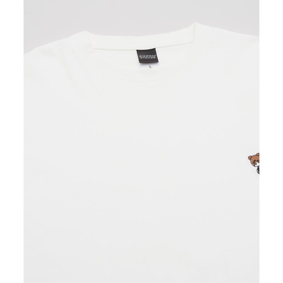 長袖Tシャツ メンズ SIDEWAY STANCE サイドウェイスタンス オリジナル ワンポイント 刺しゅう ロンT カットソー スケータークマ 大きめ アメカジ カジュアル | improves | 21