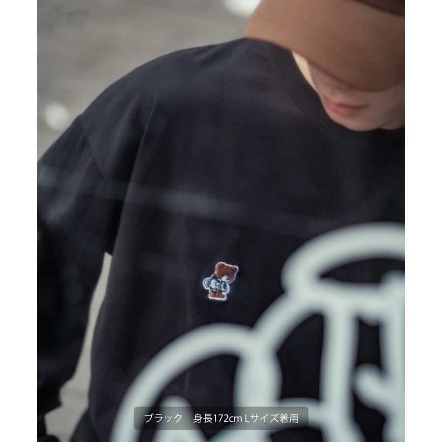 長袖Tシャツ メンズ SIDEWAY STANCE サイドウェイスタンス オリジナル ワンポイント 刺しゅう ロンT カットソー スケータークマ 大きめ アメカジ カジュアル | improves | 08