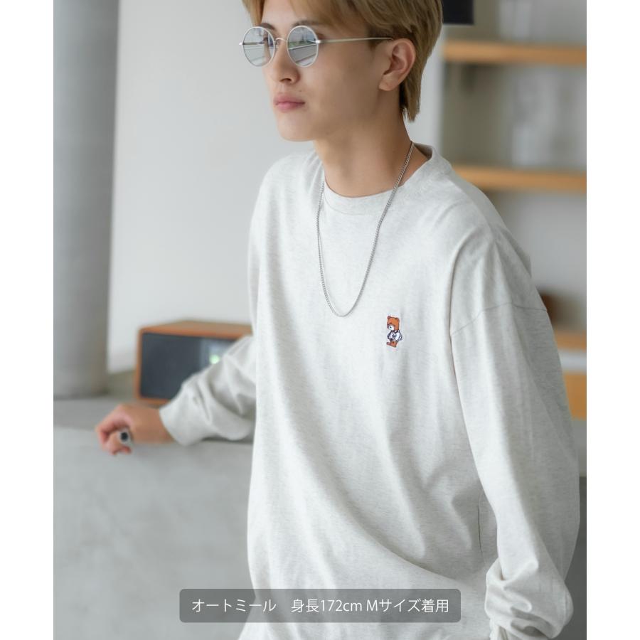 長袖Tシャツ メンズ SIDEWAY STANCE サイドウェイスタンス オリジナル ワンポイント 刺しゅう ロンT カットソー スケータークマ 大きめ アメカジ カジュアル | improves | 10