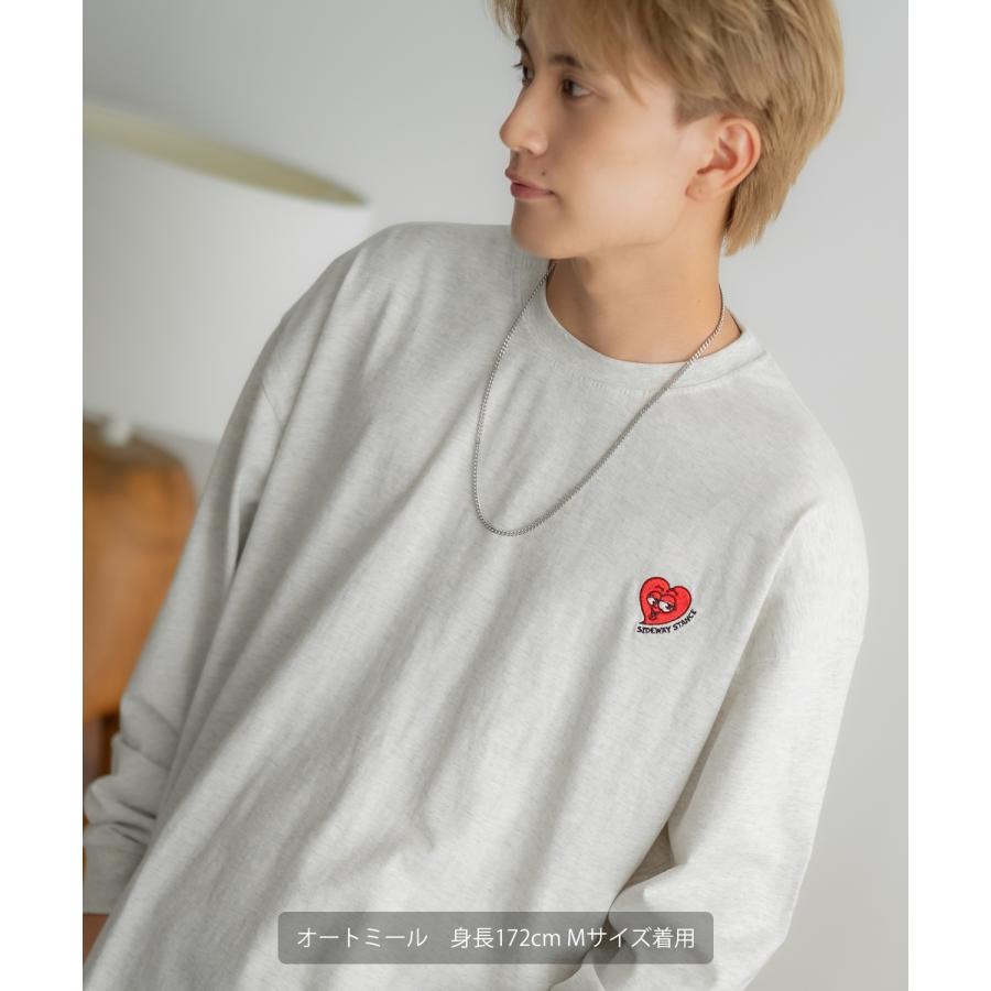 長袖Tシャツ メンズ SIDEWAY STANCE サイドウェイスタンス オリジナル ワンポイント 刺しゅう ロンT カットソー 通行止め バスターズ スケーター | improves | 14