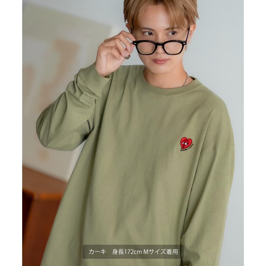 長袖Tシャツ メンズ SIDEWAY STANCE サイドウェイスタンス オリジナル ワンポイント 刺しゅう ロンT カットソー 通行止め バスターズ スケーター | improves | 18