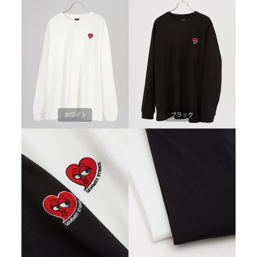 長袖Tシャツ メンズ SIDEWAY STANCE サイドウェイスタンス オリジナル ワンポイント 刺しゅう ロンT カットソー 通行止め バスターズ スケーター | improves | 22