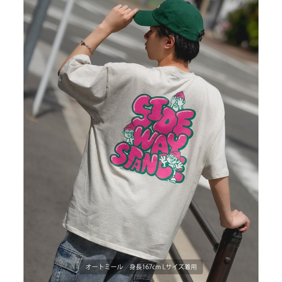 半袖Tシャツ メンズ SIDEWAY STANCE サイドウェイスタンス オリジナルプリント グラフィック いないいないばあ マスコット タギングロゴ オーバーサイズ 大きめ | improves | 16