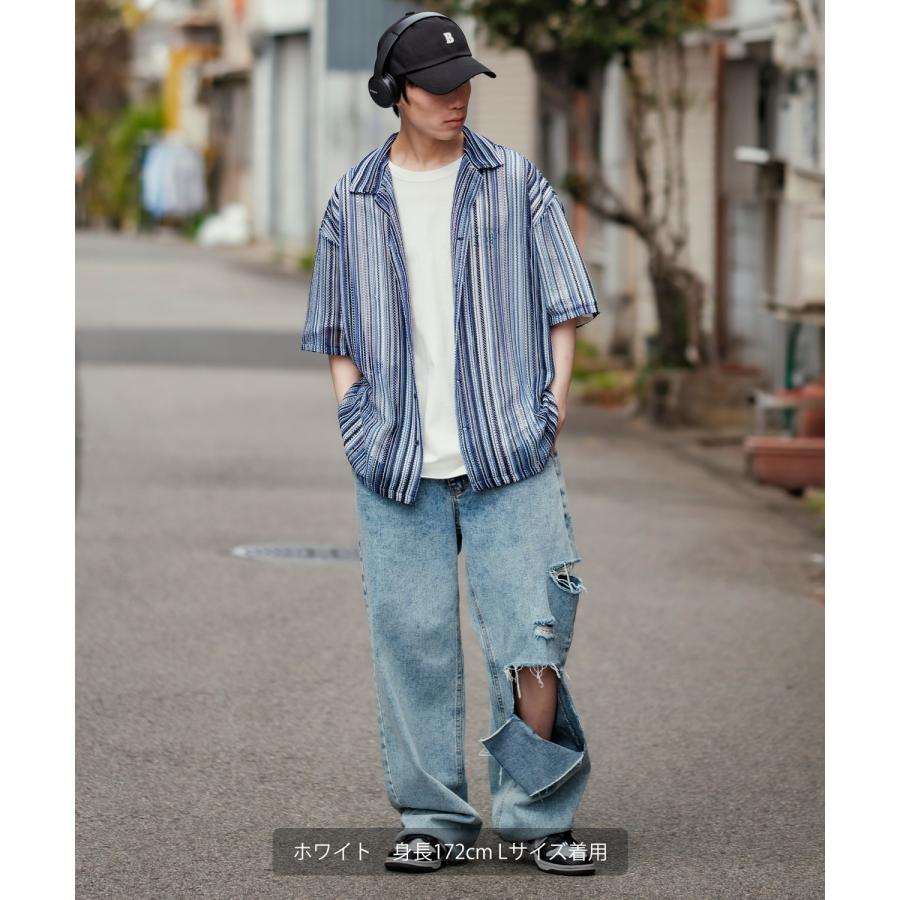 半袖Tシャツ メンズ SIDEWAY STANCE サイドウェイスタンス オリジナルプリント グラフィック いないいないばあ マスコット タギングロゴ オーバーサイズ 大きめ | improves | 08