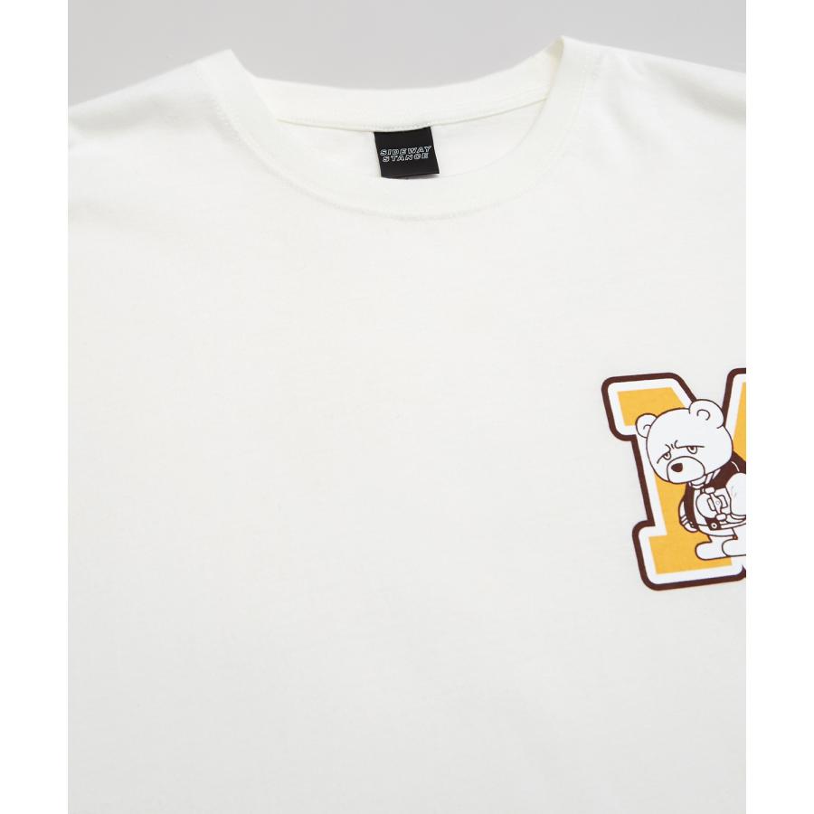 半袖Tシャツ メンズ SIDEWAY STANCE サイドウェイスタンス オリジナルプリント グラフィック スケータークマ マスコット カレッジロゴ オーバーサイズ 大きめ | improves | 21