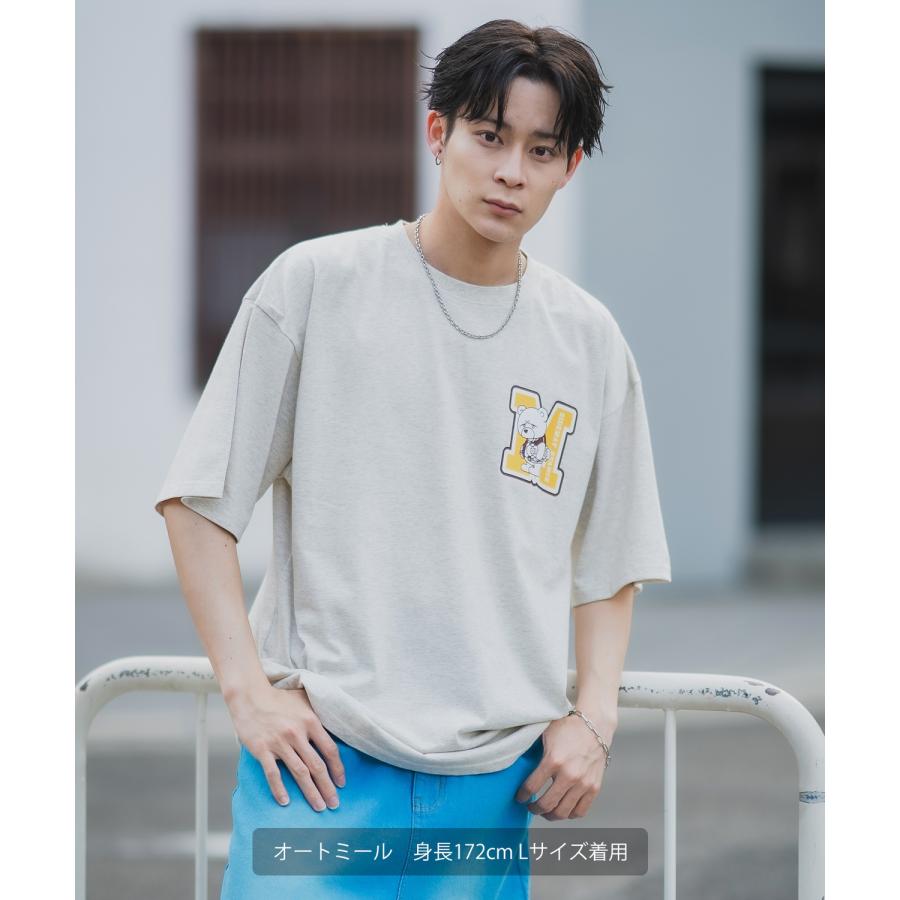 半袖Tシャツ メンズ SIDEWAY STANCE サイドウェイスタンス オリジナルプリント グラフィック スケータークマ マスコット カレッジロゴ オーバーサイズ 大きめ | improves | 06