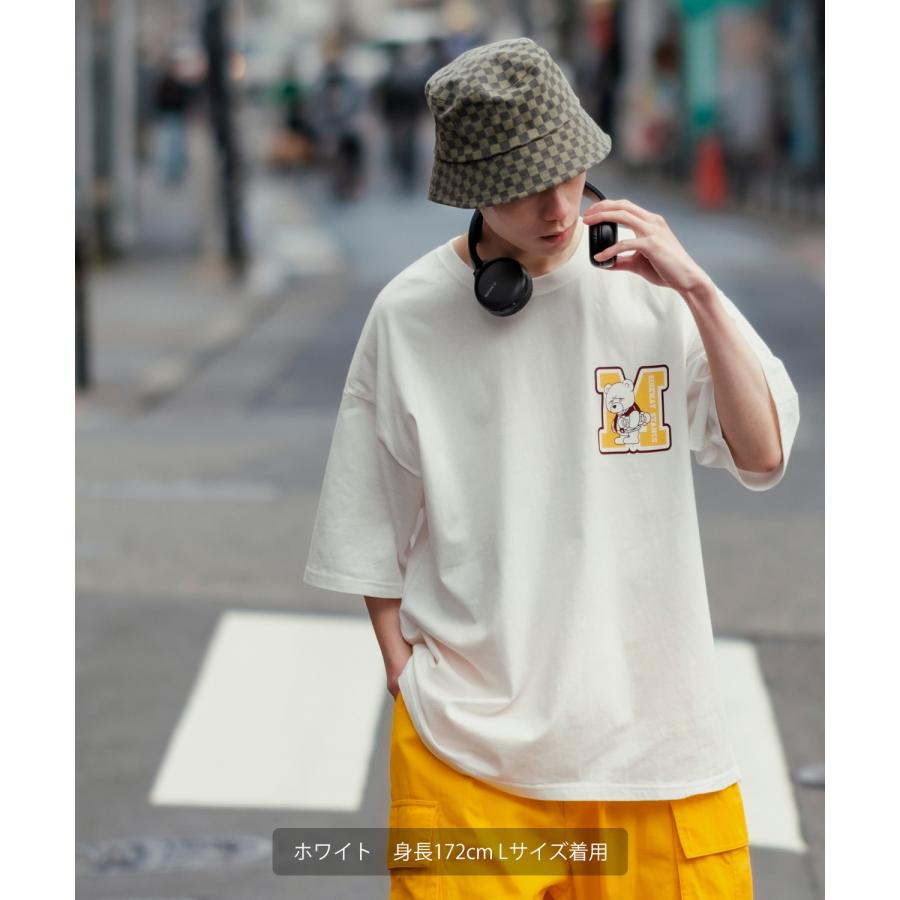 半袖Tシャツ メンズ SIDEWAY STANCE サイドウェイスタンス オリジナルプリント グラフィック スケータークマ マスコット カレッジロゴ オーバーサイズ 大きめ | improves | 12