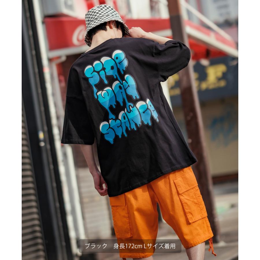半袖Tシャツ メンズ SIDEWAY STANCE サイドウェイスタンス オリジナルプリント グラフィック ドリップロゴ タギングロゴ オーバーサイズ 大きめ | improves | 09