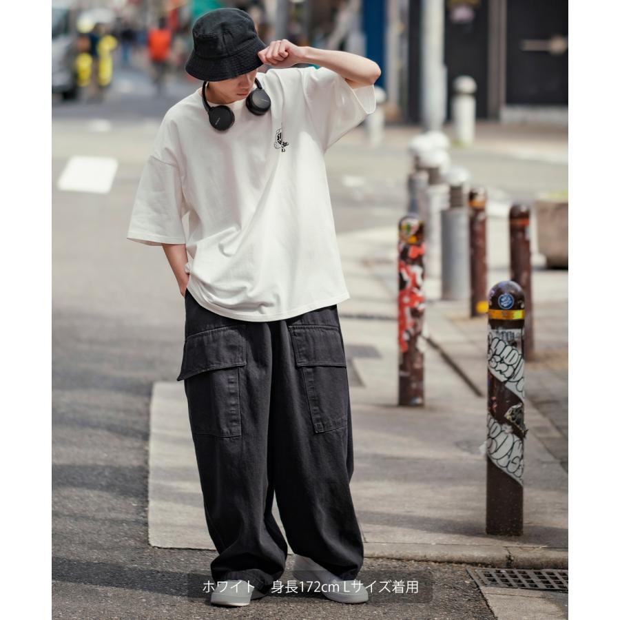 半袖Tシャツ メンズ SIDEWAY STANCE サイドウェイスタンス オリジナルプリント グラフィック スケボー クマ マスコット ロゴ オーバーサイズ 大きめ | improves | 14