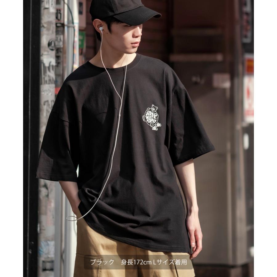 半袖Tシャツ メンズ SIDEWAY STANCE サイドウェイスタンス オリジナルプリント グラフィック スケボー クマ マスコット ロゴ オーバーサイズ 大きめ | improves | 17