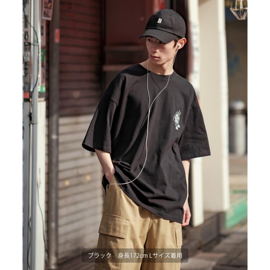 半袖Tシャツ メンズ SIDEWAY STANCE サイドウェイスタンス オリジナルプリント グラフィック スケボー クマ マスコット ロゴ オーバーサイズ 大きめ | improves | 19
