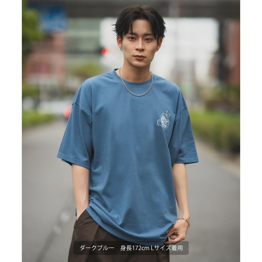 半袖Tシャツ メンズ SIDEWAY STANCE サイドウェイスタンス オリジナルプリント グラフィック スケボー クマ マスコット ロゴ オーバーサイズ 大きめ｜improves｜09