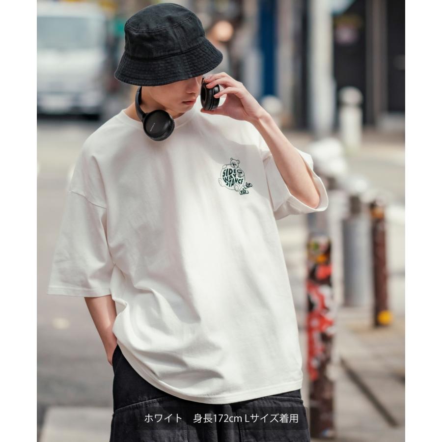 半袖Tシャツ メンズ SIDEWAY STANCE サイドウェイスタンス オリジナルプリント グラフィック スケボー クマ マスコット ロゴ オーバーサイズ 大きめ | improves | 12