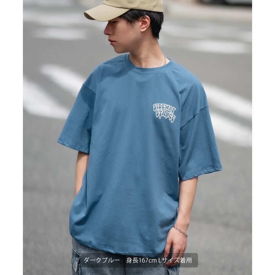 半袖Tシャツ メンズ SIDEWAY STANCE サイドウェイスタンス オリジナルプリント グラフィック 通行止め バスターズ マスコット オーバーサイズ 大きめ | improves | 17