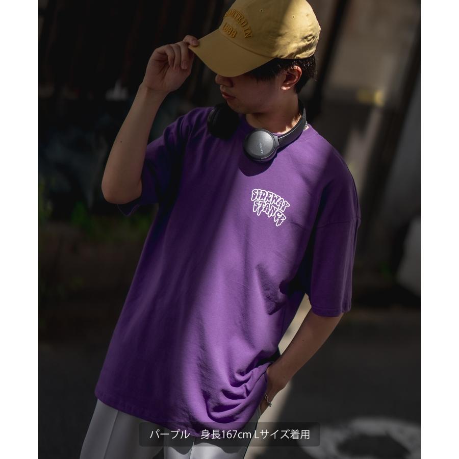 半袖Tシャツ メンズ SIDEWAY STANCE サイドウェイスタンス オリジナルプリント グラフィック 通行止め バスターズ マスコット オーバーサイズ 大きめ | improves | 22