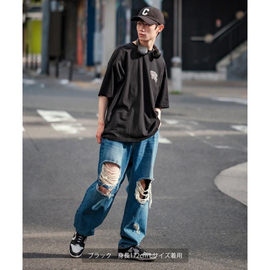 半袖Tシャツ メンズ SIDEWAY STANCE サイドウェイスタンス オリジナルプリント グラフィック 通行止め バスターズ マスコット オーバーサイズ 大きめ | improves | 13