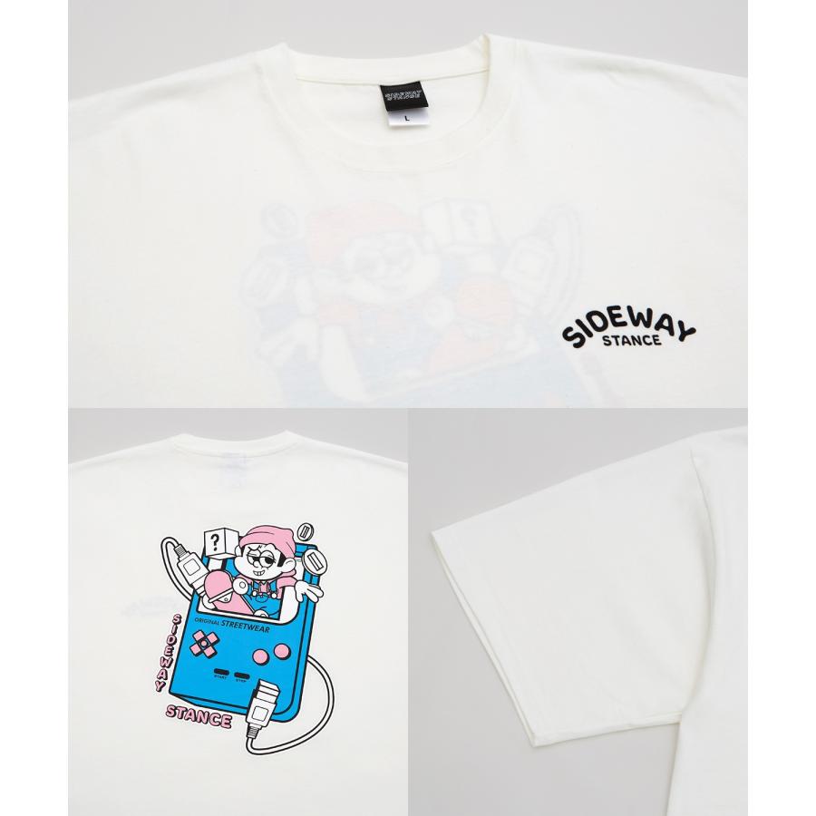 半袖Tシャツ メンズ SIDEWAY STANCE サイドウェイスタンス オリジナルプリント グラフィック 携帯ゲーム マスコット マスコット オーバーサイズ 大きめ | improves | 22