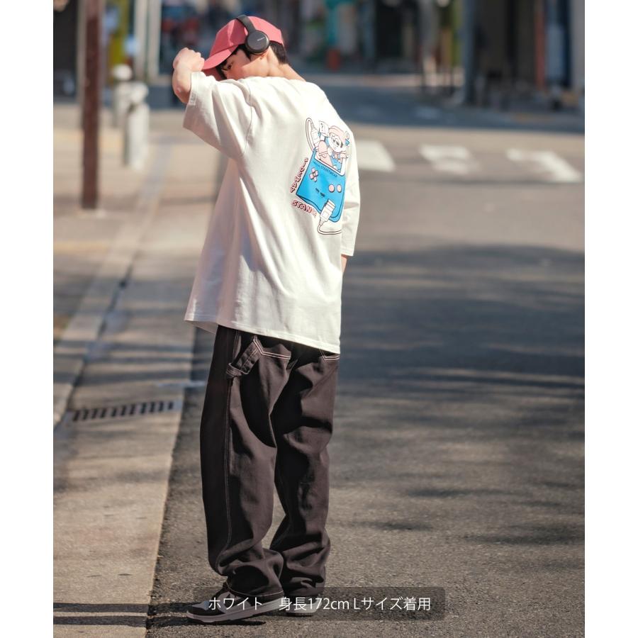 半袖Tシャツ メンズ SIDEWAY STANCE サイドウェイスタンス オリジナルプリント グラフィック 携帯ゲーム マスコット マスコット オーバーサイズ 大きめ | improves | 08