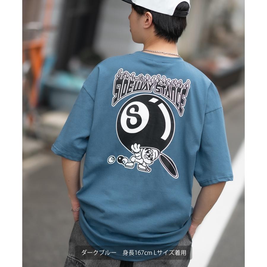 半袖Tシャツ メンズ SIDEWAY STANCE サイドウェイスタンス オリジナルプリント グラフィック ビリヤード ボール マスコット オーバーサイズ 大きめ | improves | 15