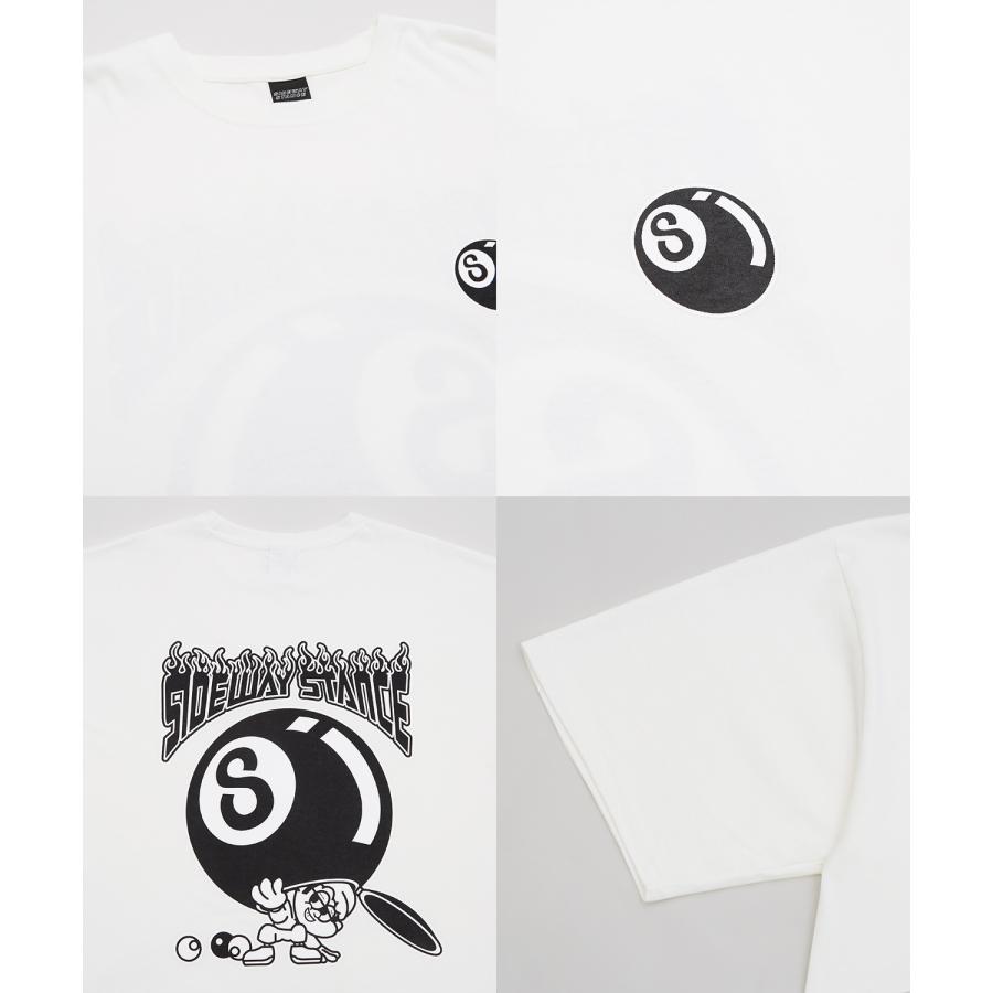 半袖Tシャツ メンズ SIDEWAY STANCE サイドウェイスタンス オリジナルプリント グラフィック ビリヤード ボール マスコット オーバーサイズ 大きめ | improves | 24