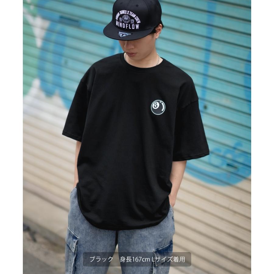 半袖Tシャツ メンズ SIDEWAY STANCE サイドウェイスタンス オリジナルプリント グラフィック ビリヤード ボール マスコット オーバーサイズ 大きめ | improves | 06