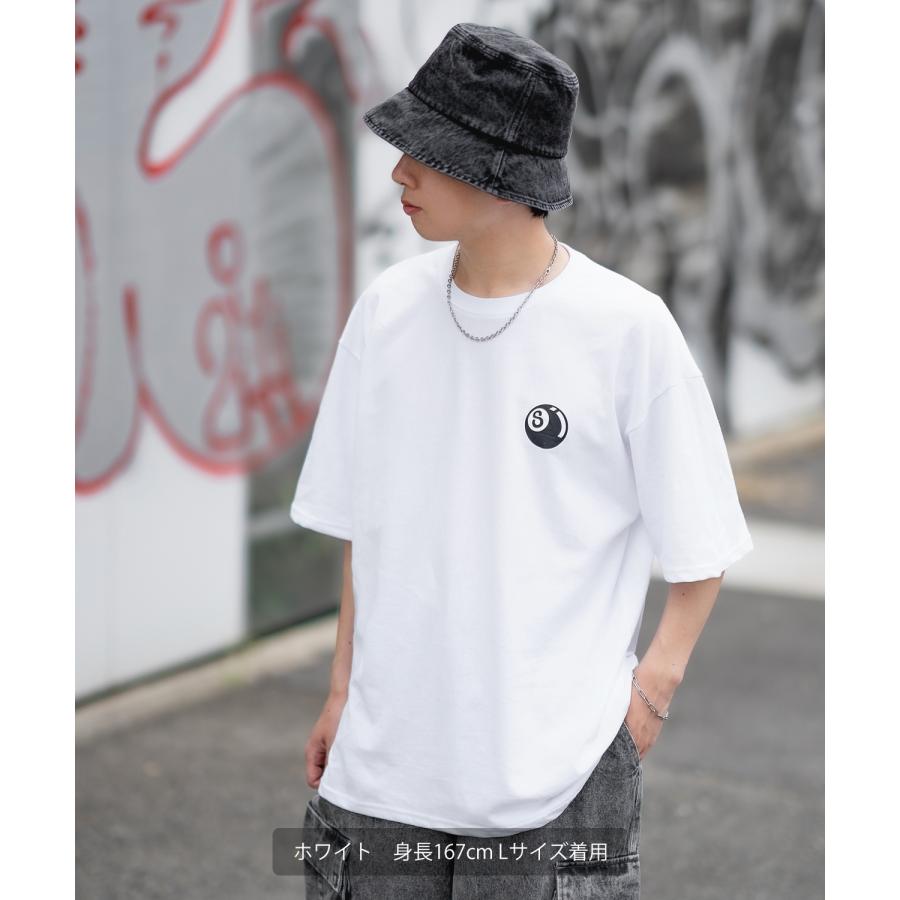 半袖Tシャツ メンズ SIDEWAY STANCE サイドウェイスタンス オリジナルプリント グラフィック ビリヤード ボール マスコット オーバーサイズ 大きめ | improves | 08