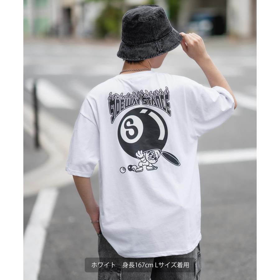 半袖Tシャツ メンズ SIDEWAY STANCE サイドウェイスタンス オリジナルプリント グラフィック ビリヤード ボール マスコット オーバーサイズ 大きめ | improves | 09