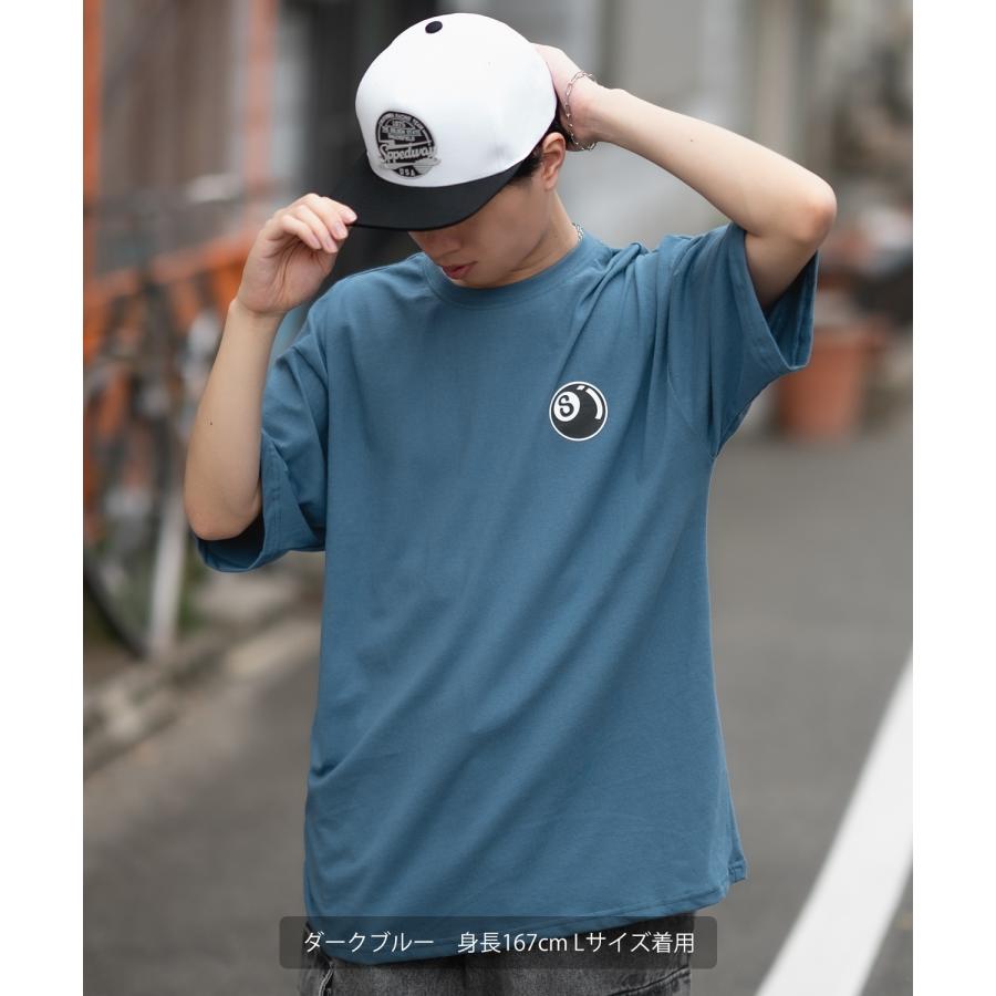 半袖Tシャツ メンズ SIDEWAY STANCE サイドウェイスタンス オリジナルプリント グラフィック ビリヤード ボール マスコット オーバーサイズ 大きめ | improves | 14