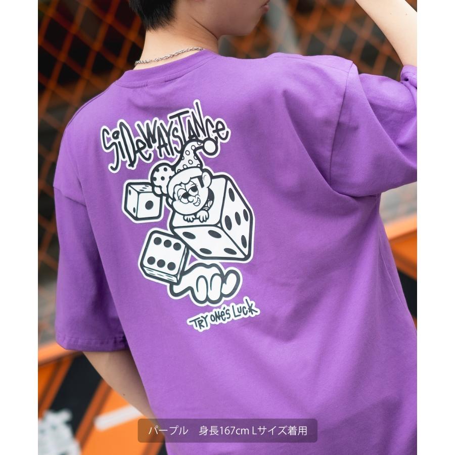 半袖Tシャツ メンズ SIDEWAY STANCE サイドウェイスタンス オリジナルプリント ダイス サイコロ タギング マスコット オーバーサイズ 大きめ | improves | 18