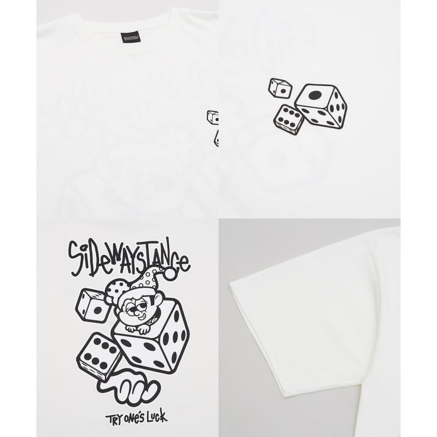 半袖Tシャツ メンズ SIDEWAY STANCE サイドウェイスタンス オリジナルプリント ダイス サイコロ タギング マスコット オーバーサイズ 大きめ | improves | 24