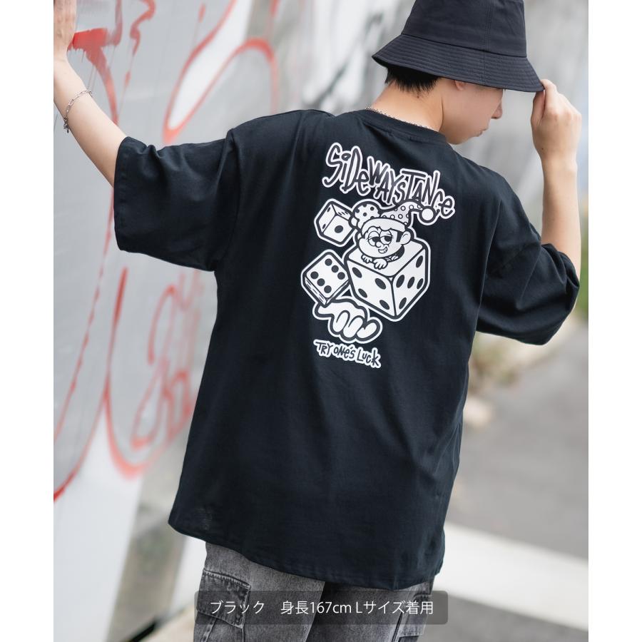 半袖Tシャツ メンズ SIDEWAY STANCE サイドウェイスタンス オリジナルプリント ダイス サイコロ タギング マスコット オーバーサイズ 大きめ | improves | 08
