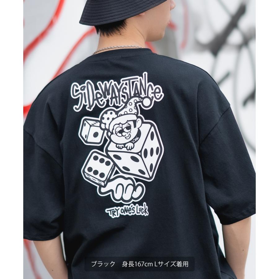 半袖Tシャツ メンズ SIDEWAY STANCE サイドウェイスタンス オリジナルプリント ダイス サイコロ タギング マスコット オーバーサイズ 大きめ | improves | 09